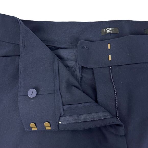 Loft Plus Marisa Skinny Blue Pants Trousers Back Seam size 24 - Picture 6 of 6